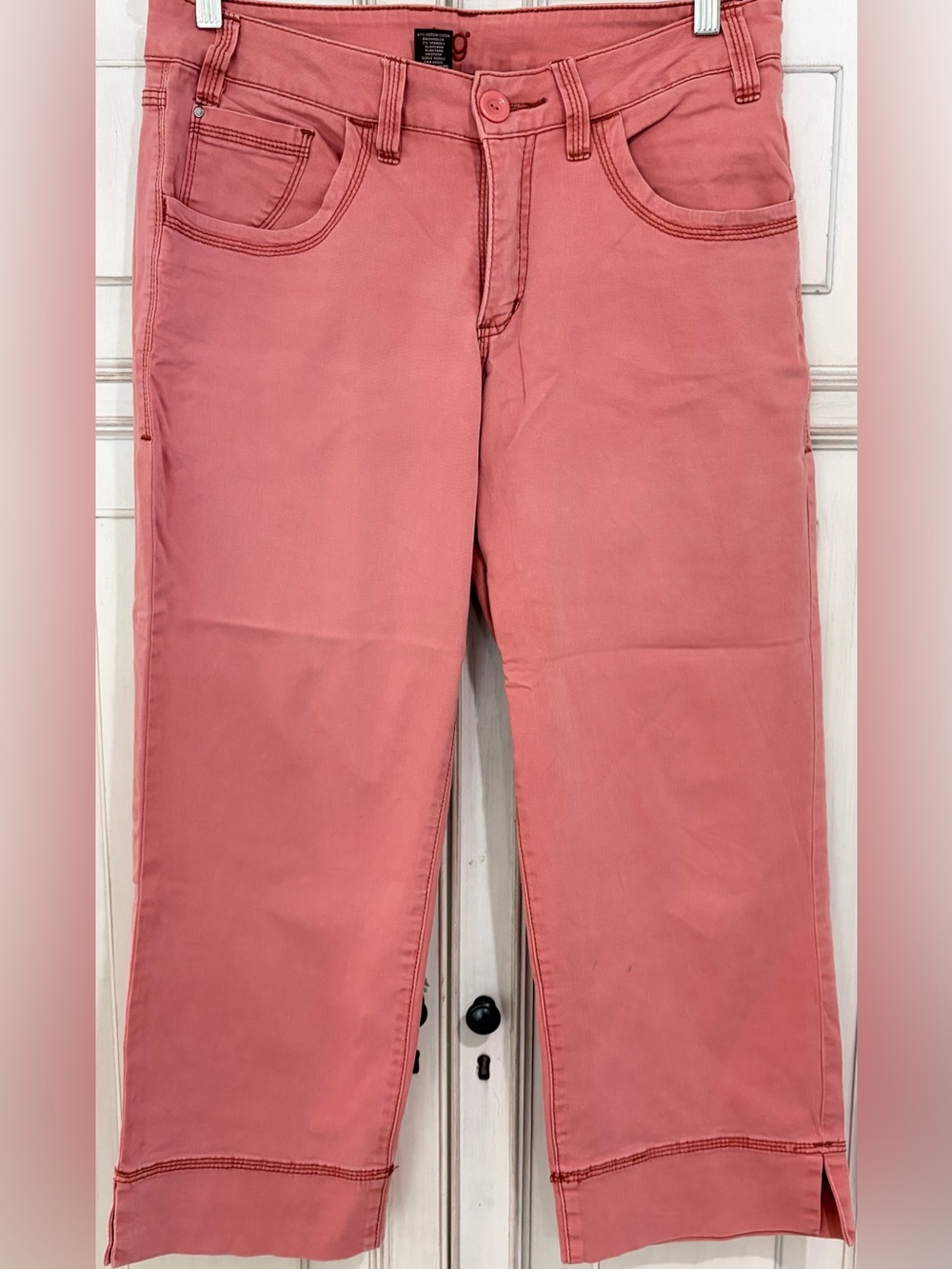 PRELOVED SZ 12 Jag Stretch Wide Leg Jeans in Dusty Rose Great condition